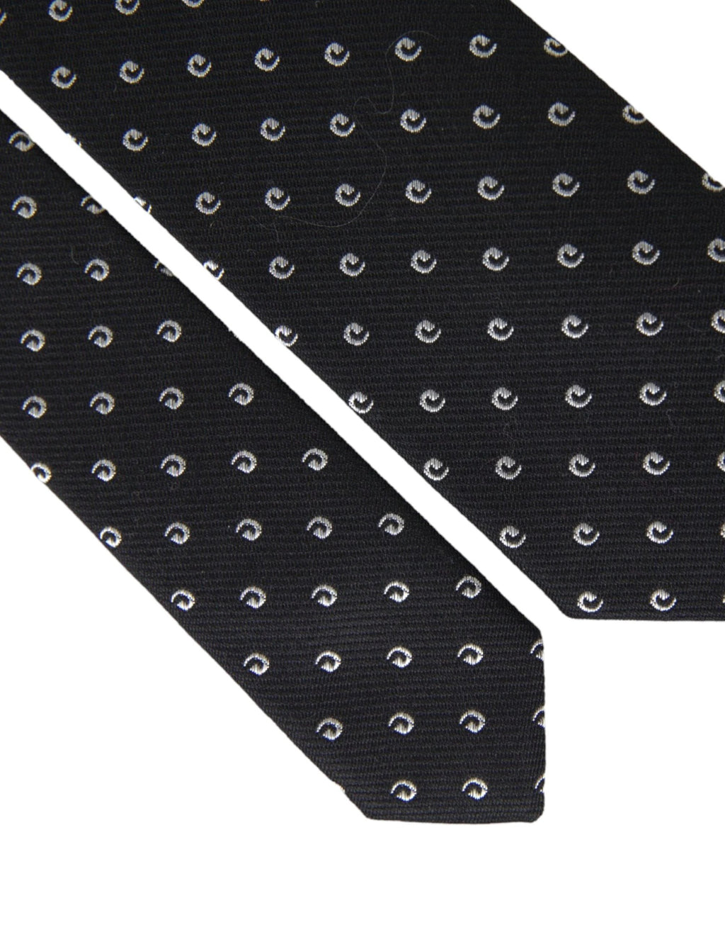 Dolce & Gabbana Black Logo Cotton Blend Adjustable Tie by Dolce & Gabbana