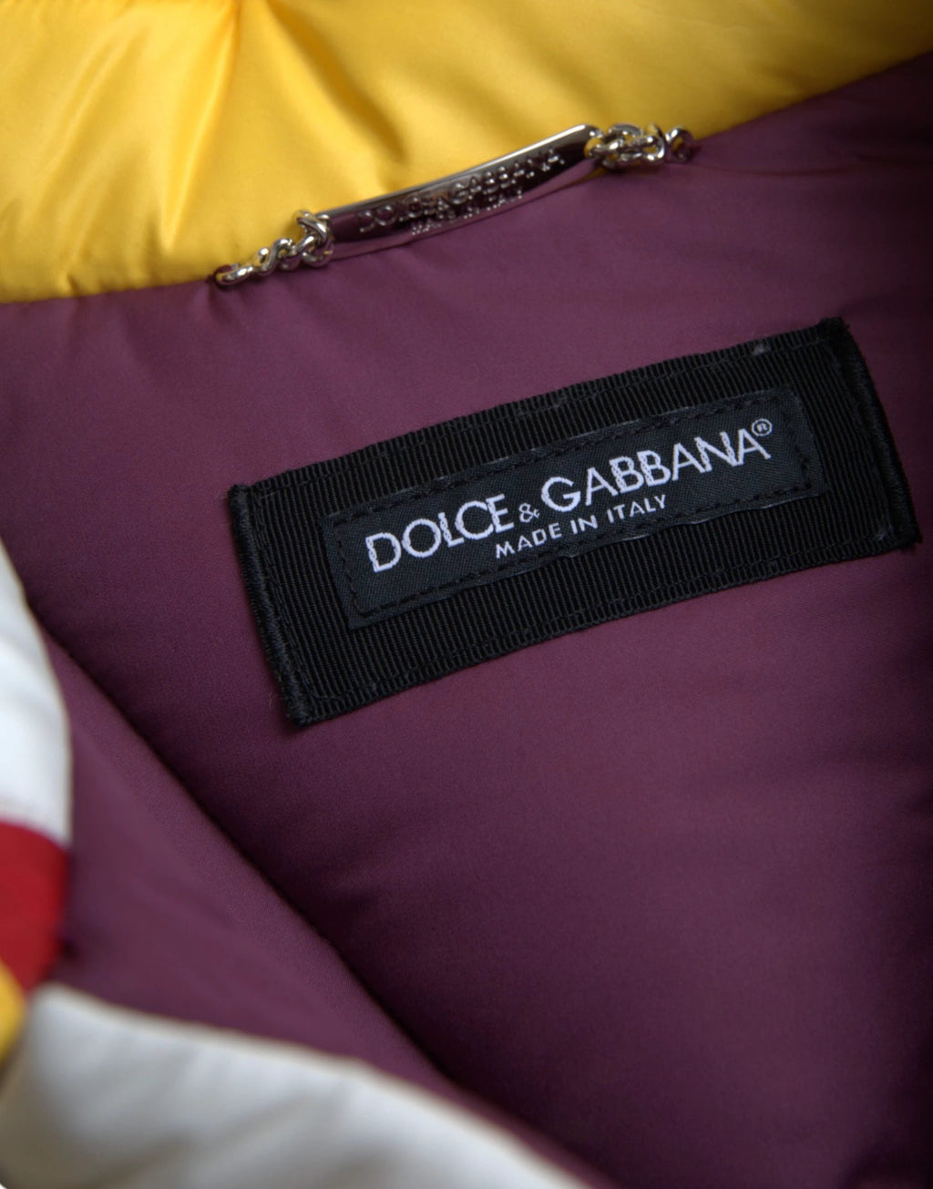 Dolce & Gabbana Multicolor Windbreaker Puffer Jacket Men by Dolce & Gabbana
