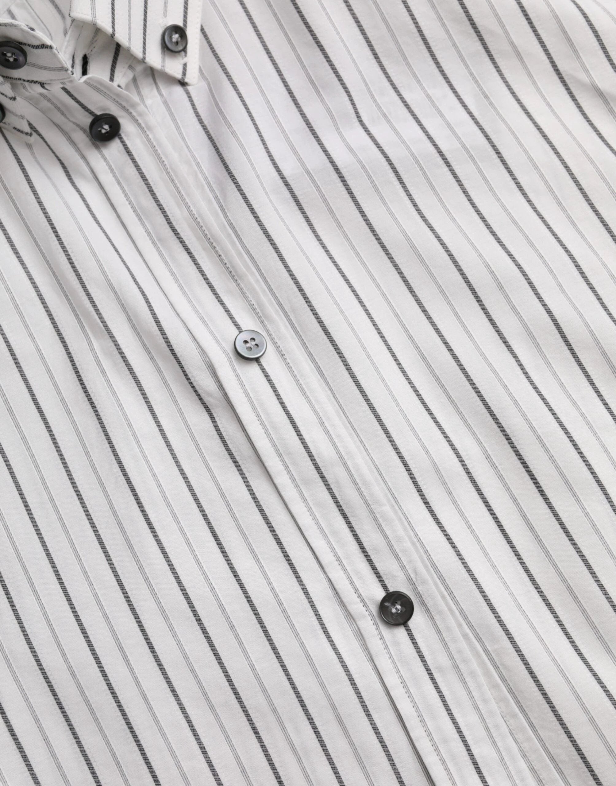 Dolce & Gabbana Black White Striped Formal Dress GOLD Shirt by Dolce & Gabbana