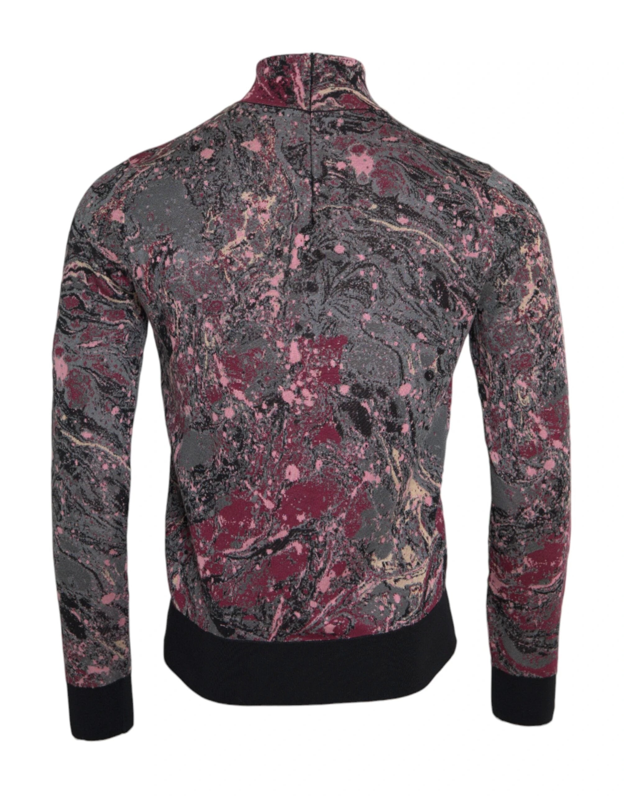 Dolce & Gabbana Multicolor Graphic Turtle Neck Men Sweater by Dolce & Gabbana