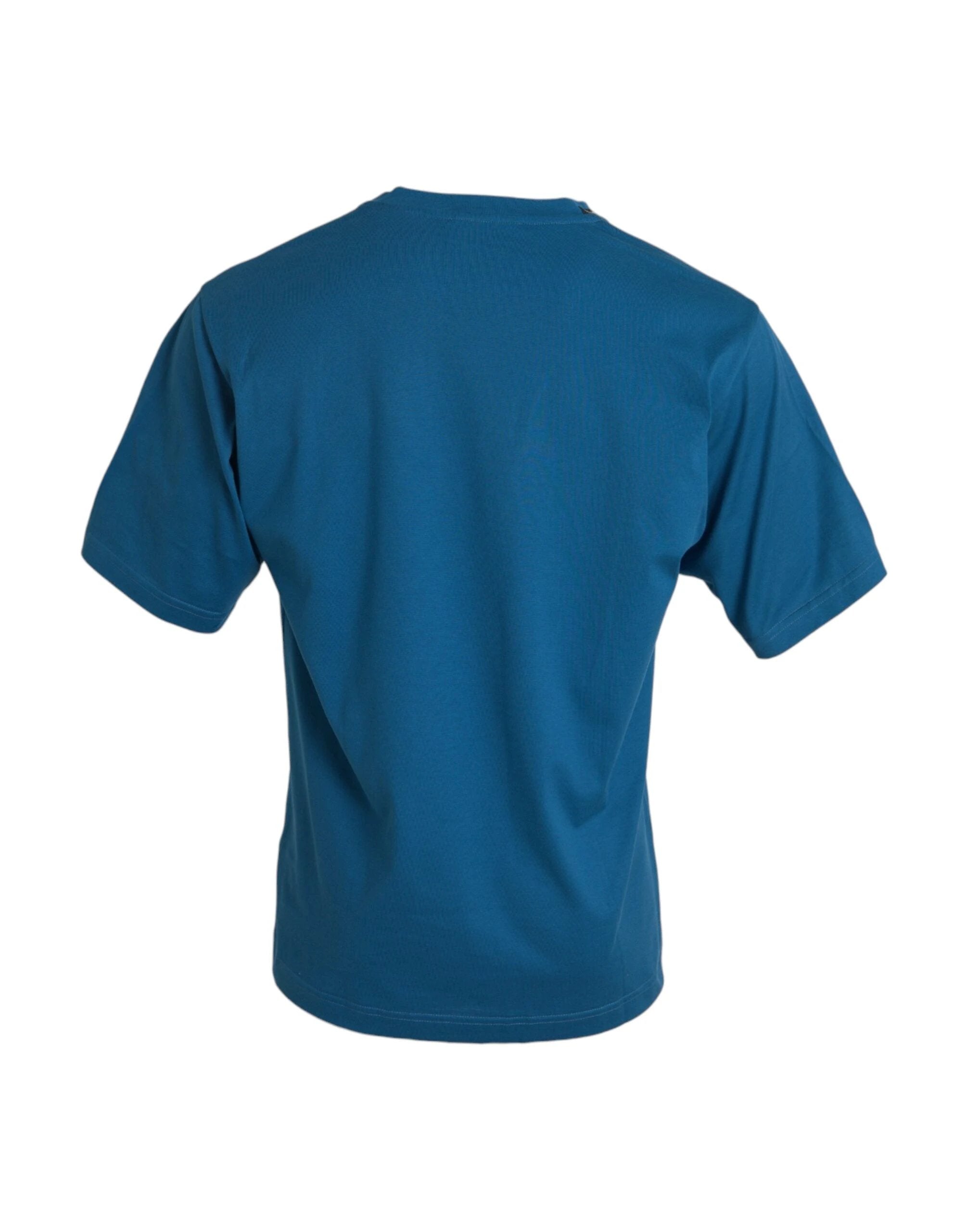 Dolce & Gabbana Blue Logo Round Neck Short Sleeves T-shirt by Dolce & Gabbana