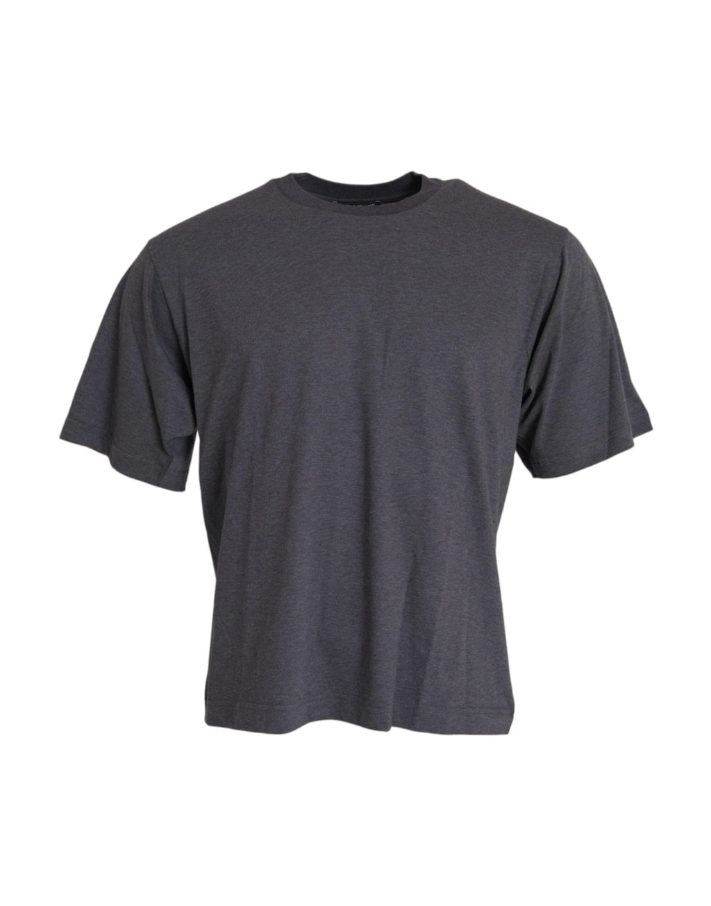 Dolce & Gabbana Gray Cotton Round Neck Short Sleeve T-shirt by Dolce & Gabbana