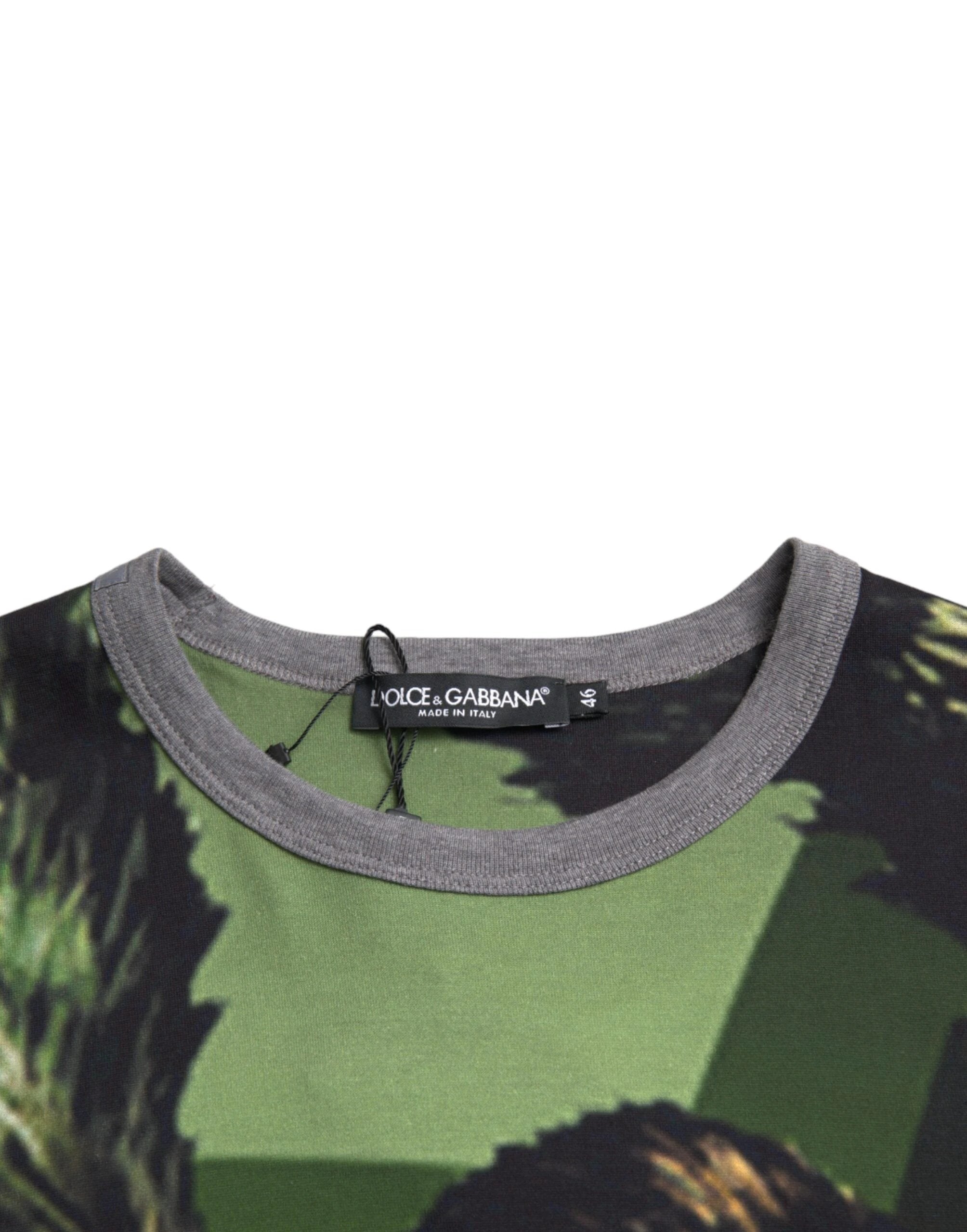 Dolce & Gabbana Green Gorilla Cotton Short Sleeves T-shirt by Dolce & Gabbana