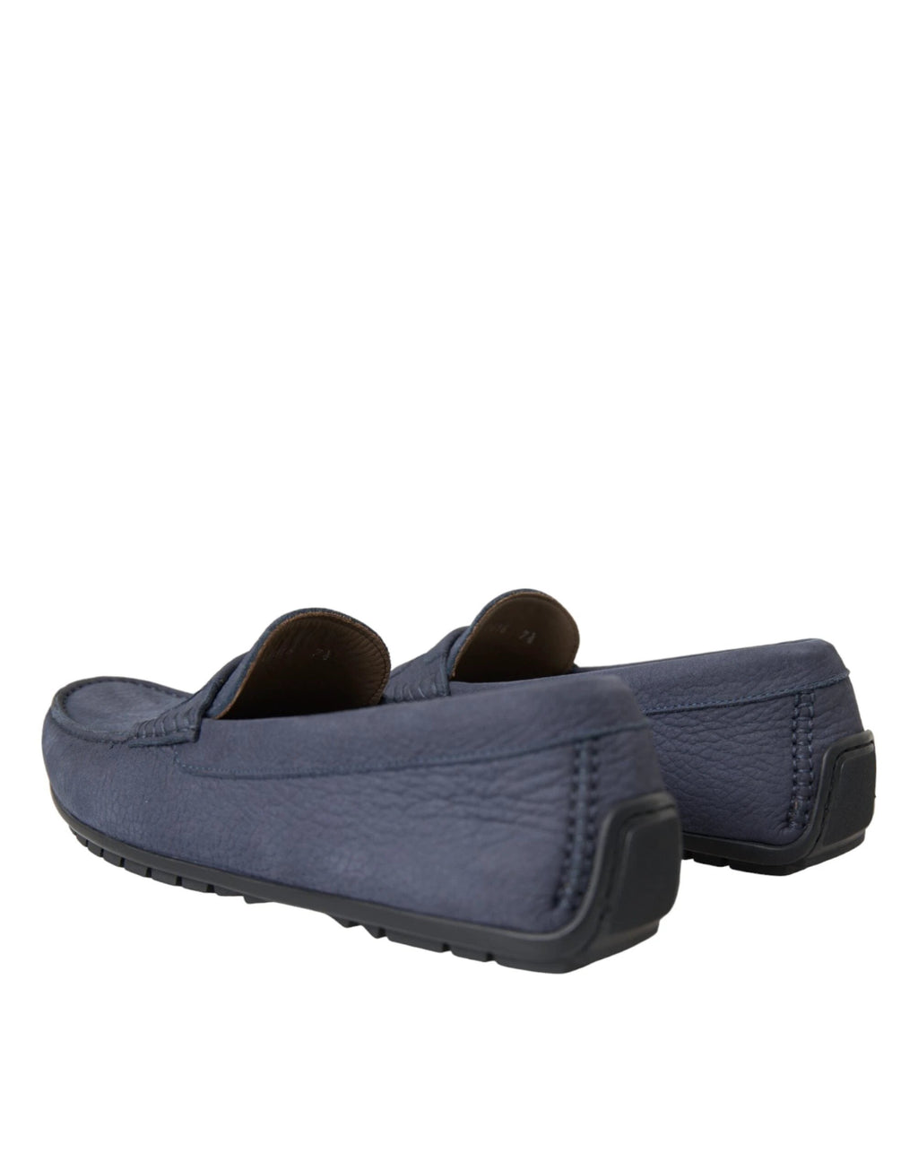 Dolce & Gabbana Blue Calf Leather Slip On Moccasin Shoes by Dolce & Gabbana