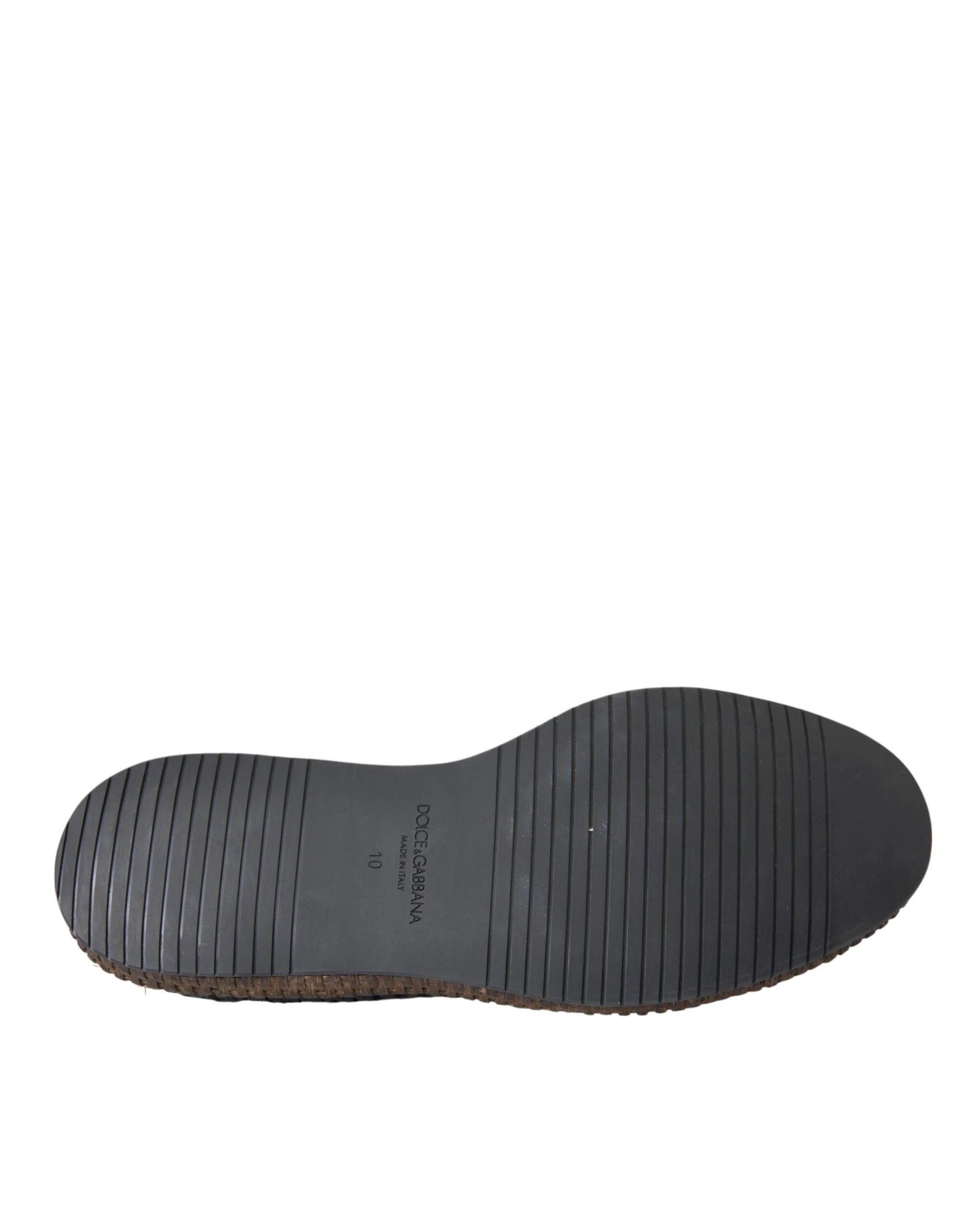 Dolce & Gabbana Black Woven Goat Leather Lace Up Derby Shoes by Dolce & Gabbana