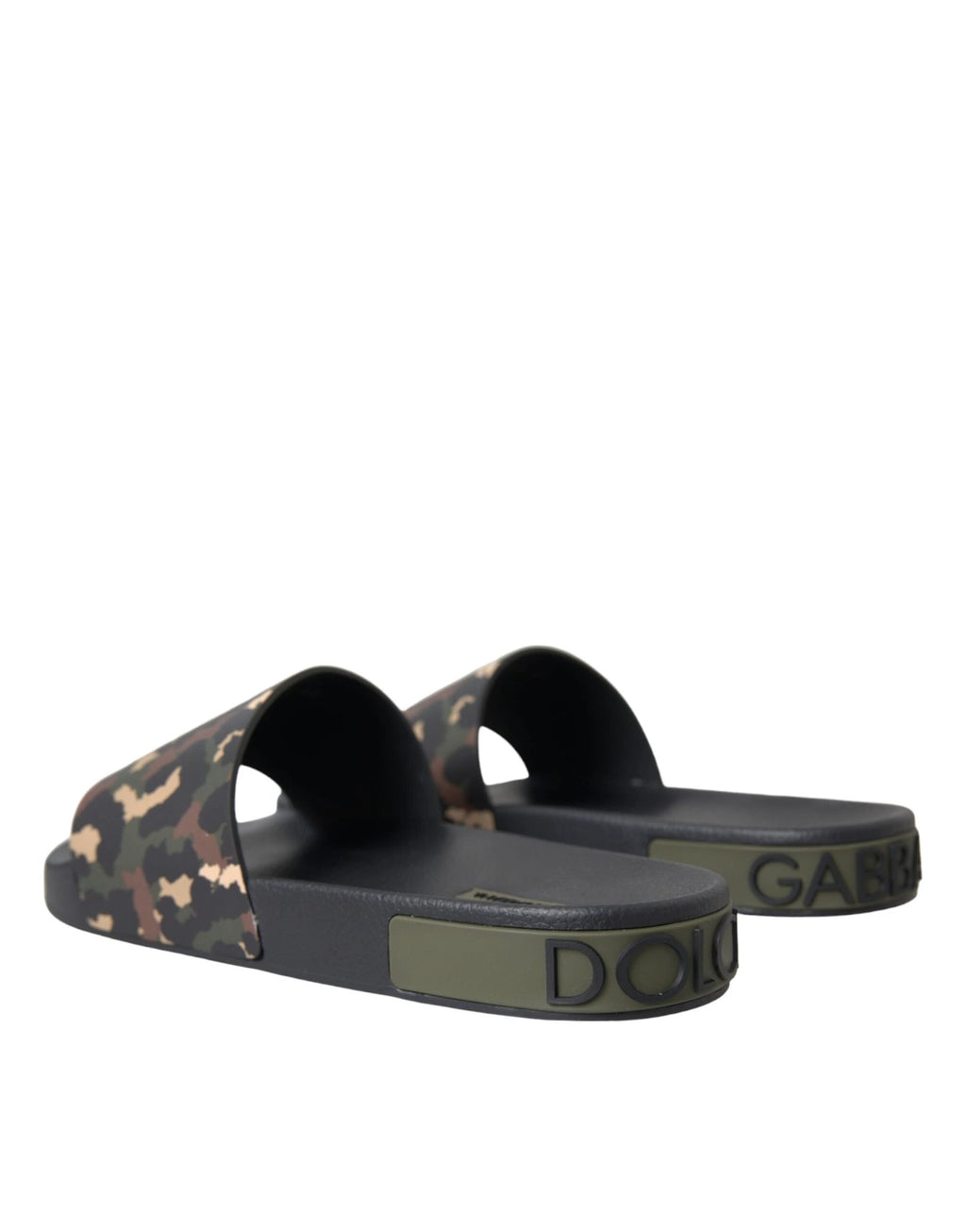Dolce & Gabbana Multicolor Camouflage Leather Beachwear Men Shoes by Dolce & Gabbana