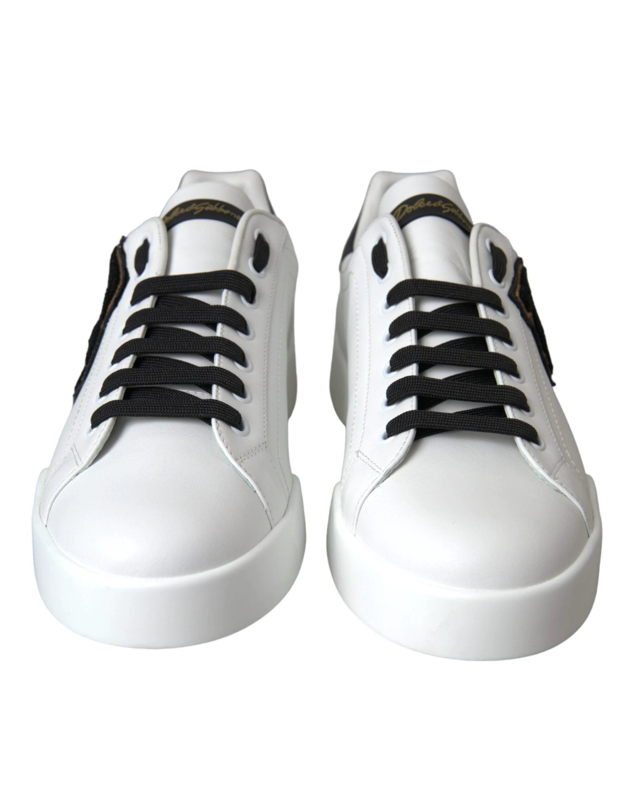 Dolce & Gabbana White Leather DG Logo Casual Low Top Sneakers Shoes by Dolce & Gabbana