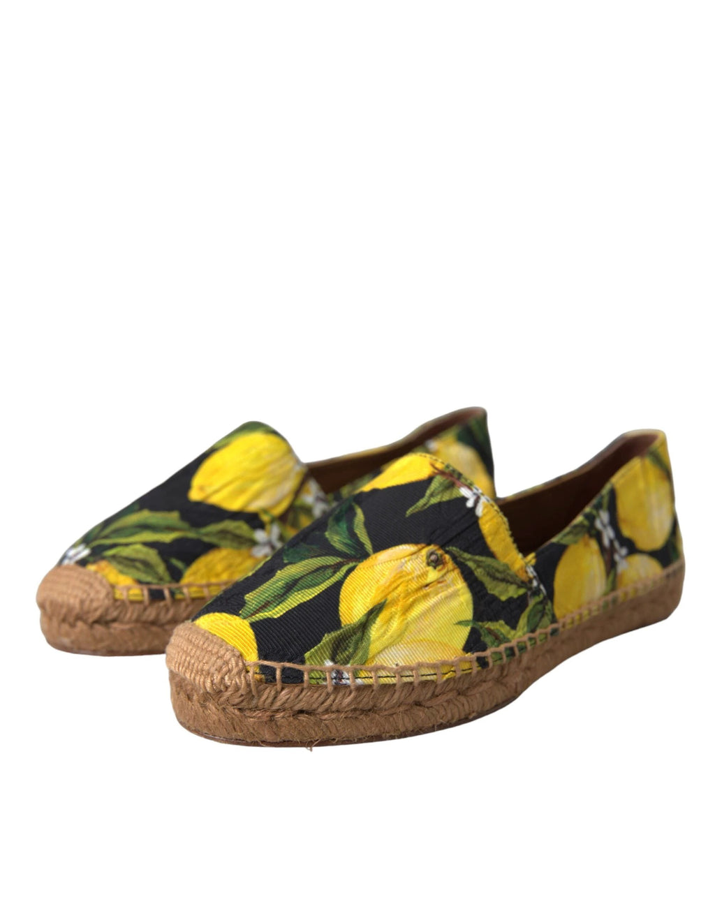 Dolce & Gabbana Multicolor Lemon Slip On Espadrilles Shoes by Dolce & Gabbana