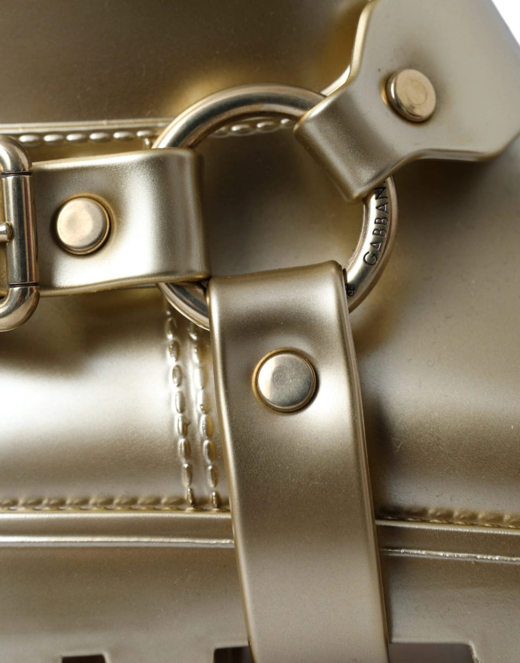 Dolce & Gabbana Metallic Gold Rubber PVC Rain Boots Shoes by Dolce & Gabbana