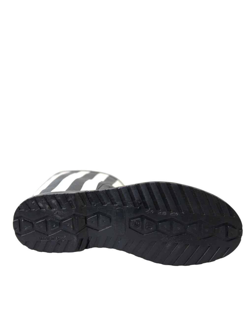 Dolce & Gabbana Black Rubber Knee High Flat Boots Shoes by Dolce & Gabbana