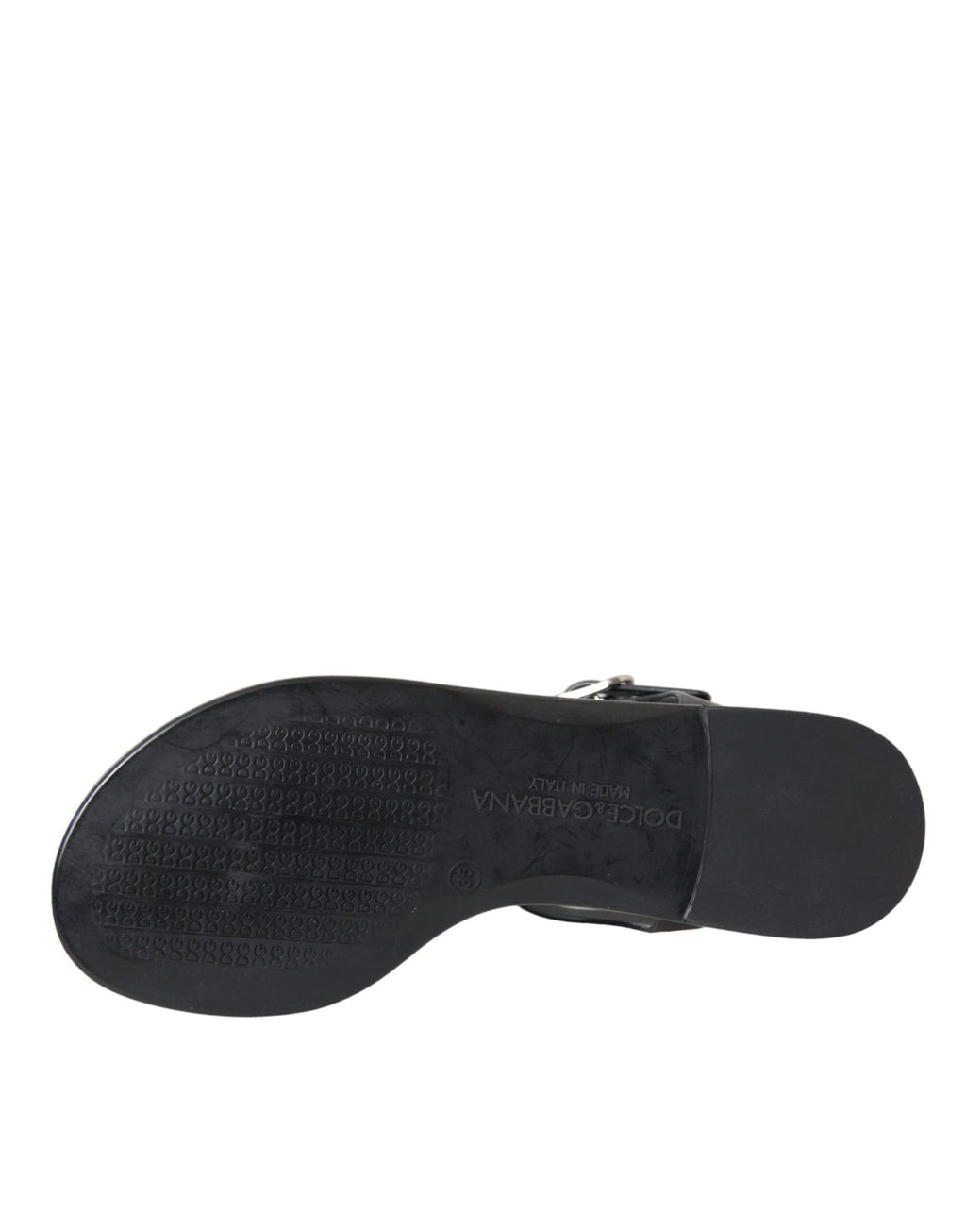 Dolce & Gabbana Black Crystal Flats Sandals Flip Flops Shoes by Dolce & Gabbana