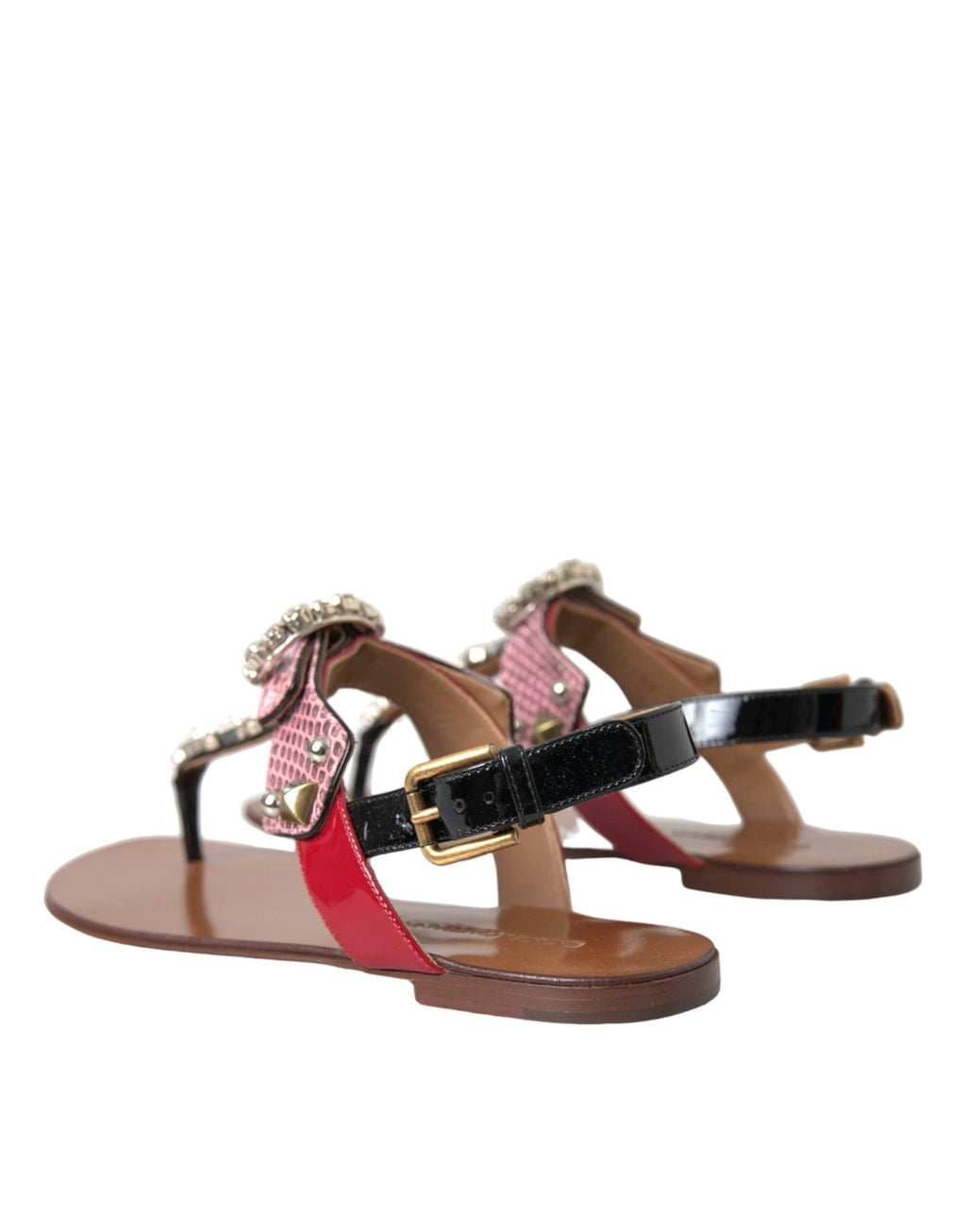 Dolce & Gabbana Multicolor Crystal Sandals Flip Flops Shoes by Dolce & Gabbana