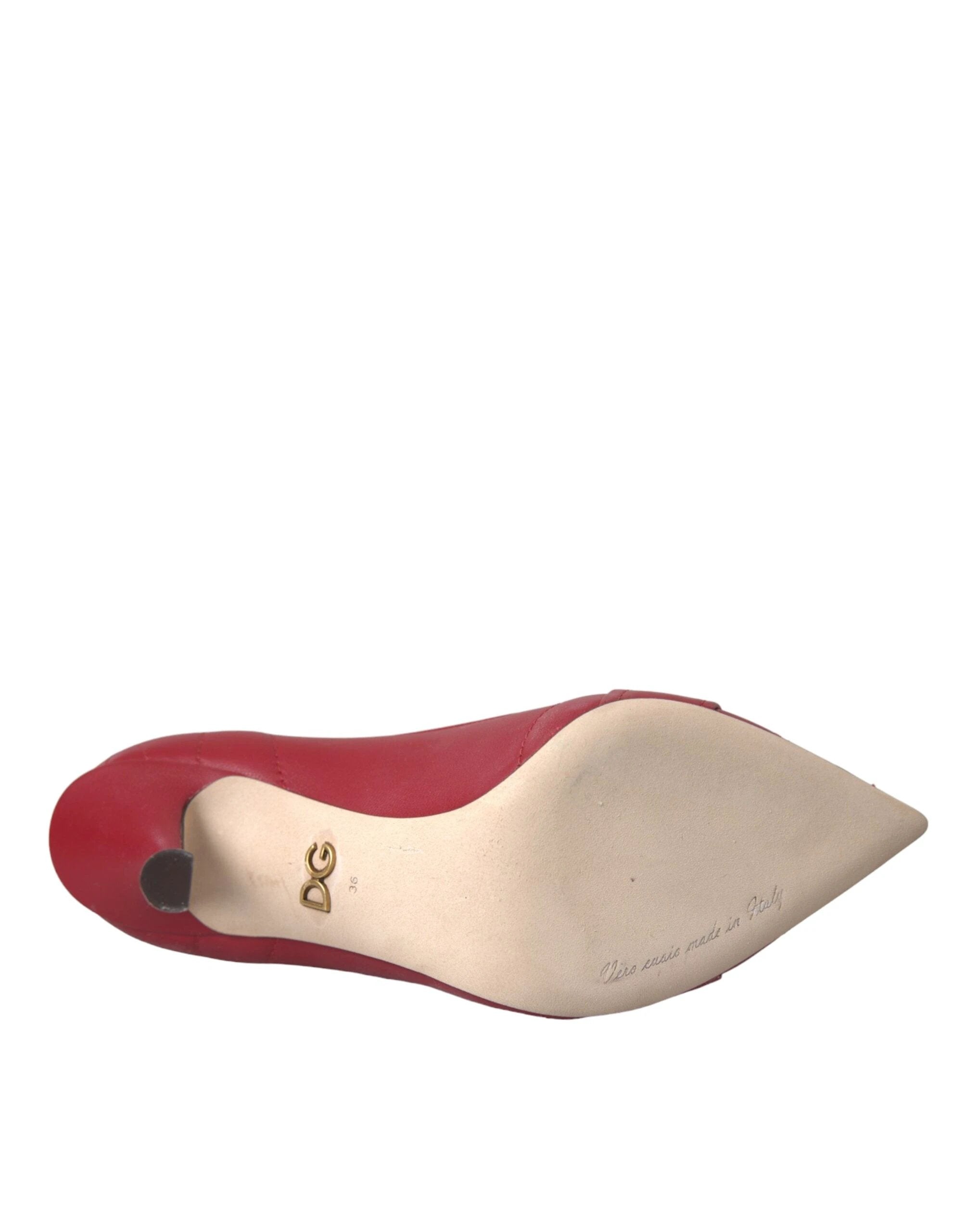 Dolce & Gabbana Red Devotion Leather Heels Pumps Shoes by Dolce & Gabbana