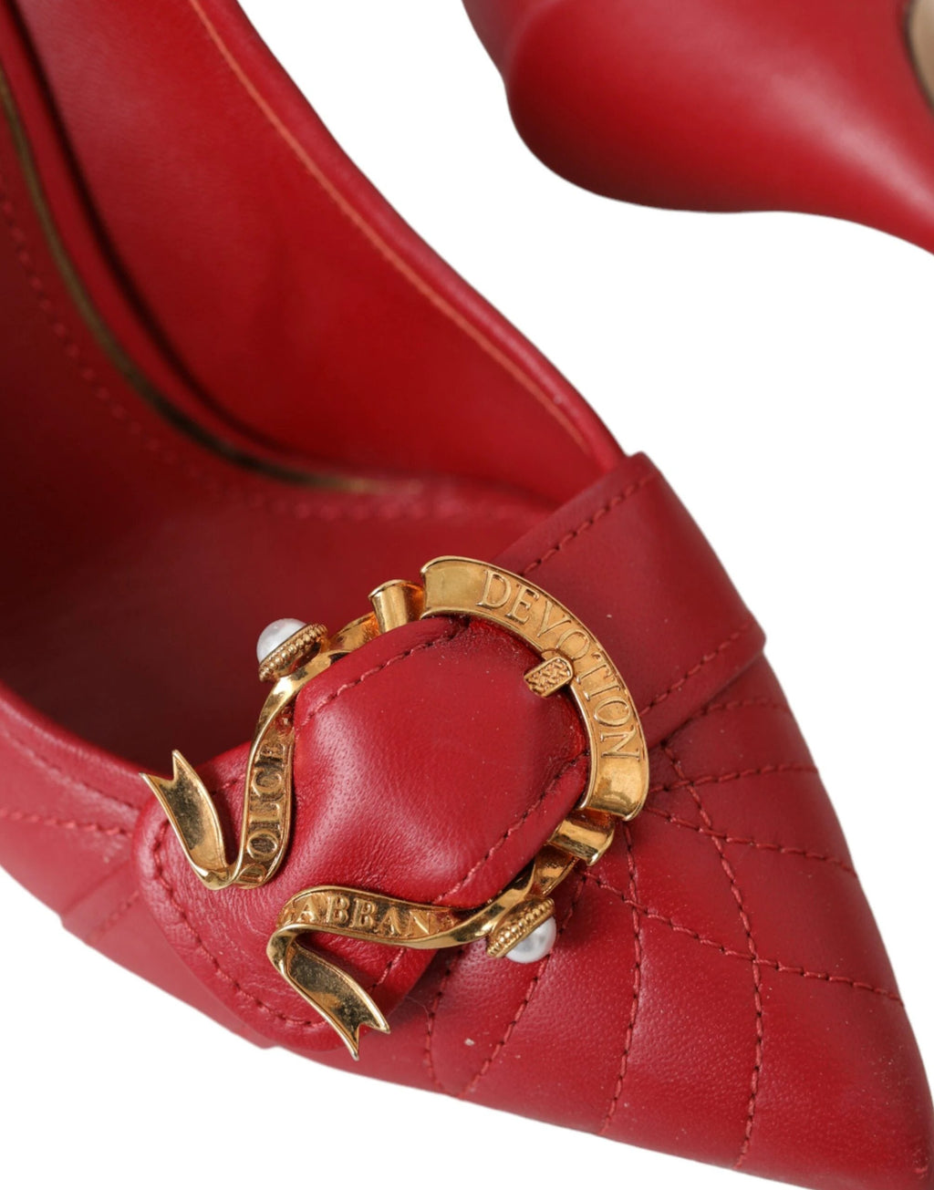 Dolce & Gabbana Red Devotion Leather Heels Pumps Shoes by Dolce & Gabbana