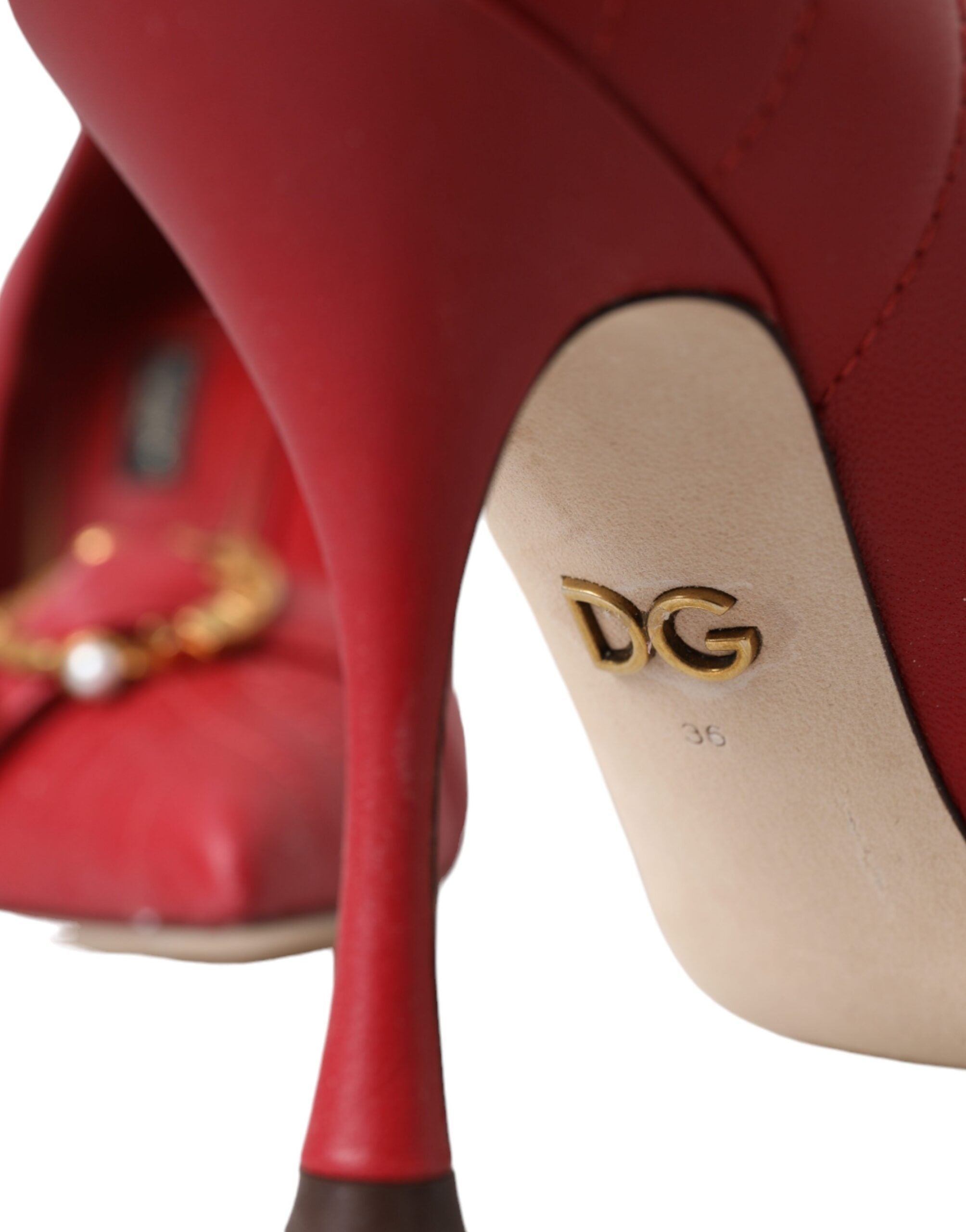 Dolce & Gabbana Red Devotion Leather Heels Pumps Shoes by Dolce & Gabbana