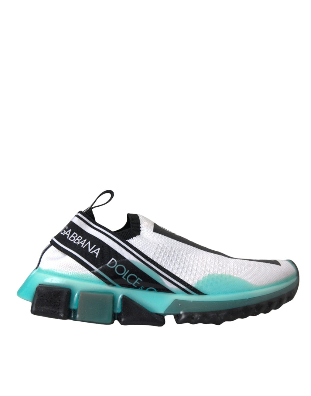 Dolce & Gabbana Black White Blue Slip On Sorrento Sneakers Shoes by Dolce & Gabbana