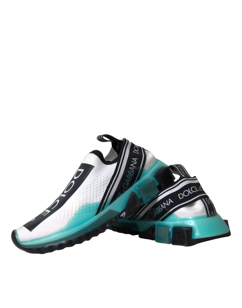 Dolce & Gabbana Black White Blue Slip On Sorrento Sneakers Shoes by Dolce & Gabbana