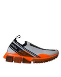 Dolce & Gabbana Black White Orange Slip On Sorrento Sneakers Shoes by Dolce & Gabbana