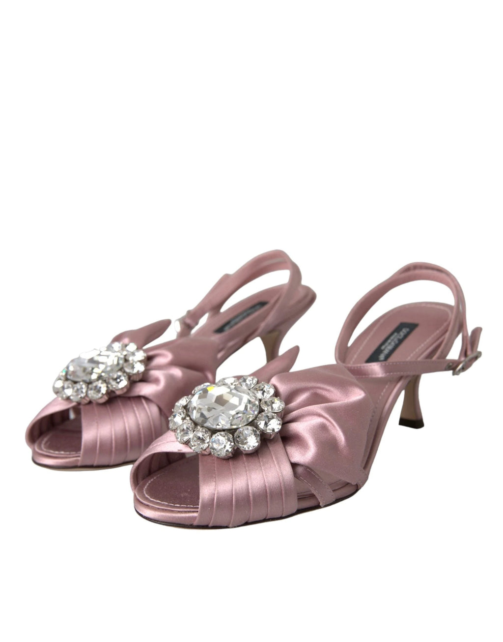 Dolce & Gabbana Pink Keira Crystal Heels Sandals Shoes by Dolce & Gabbana