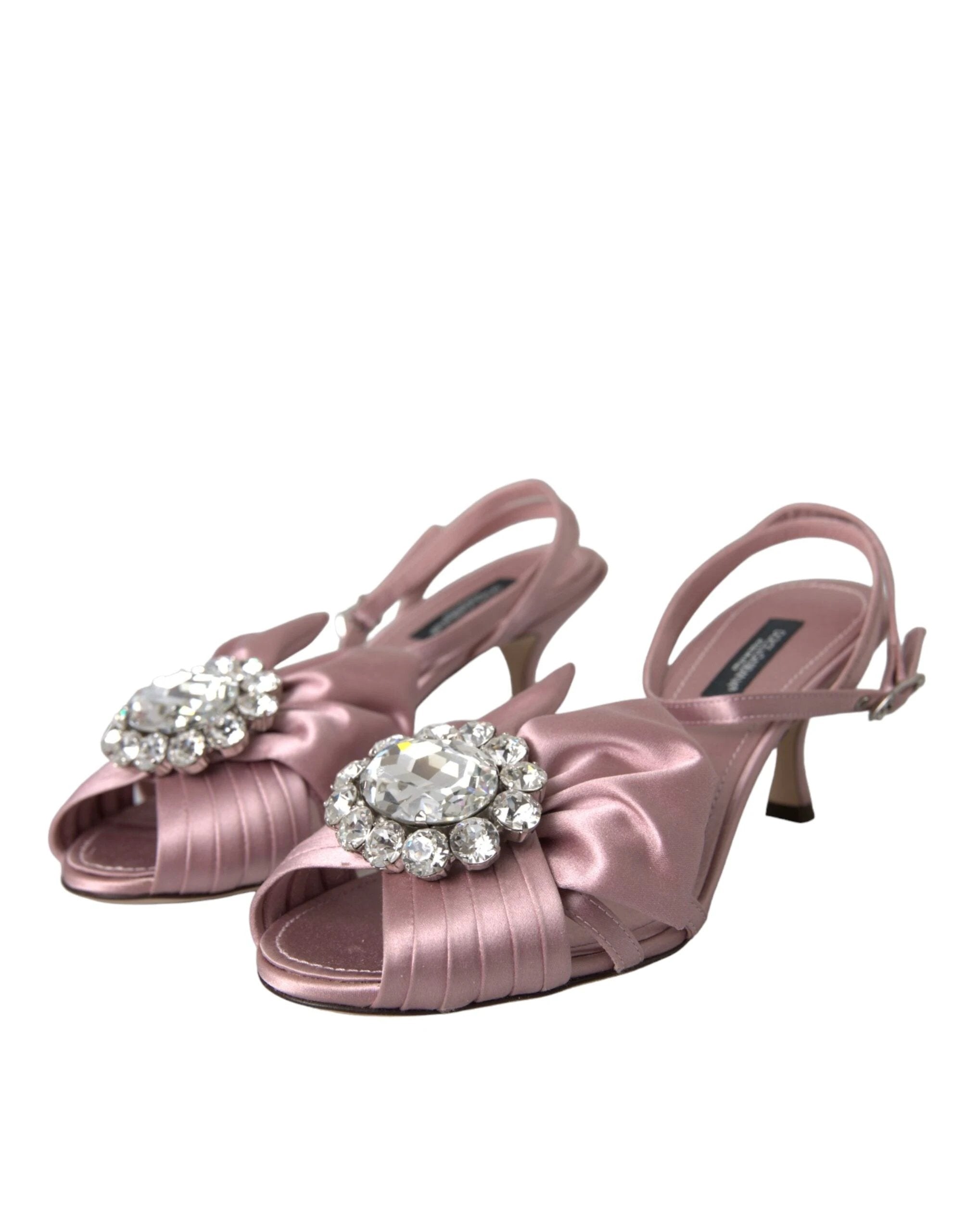 Dolce & Gabbana Pink Keira Crystal Heels Sandals Shoes by Dolce & Gabbana