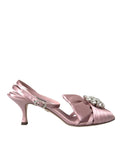 Dolce & Gabbana Pink Keira Crystal Heels Sandals Shoes by Dolce & Gabbana