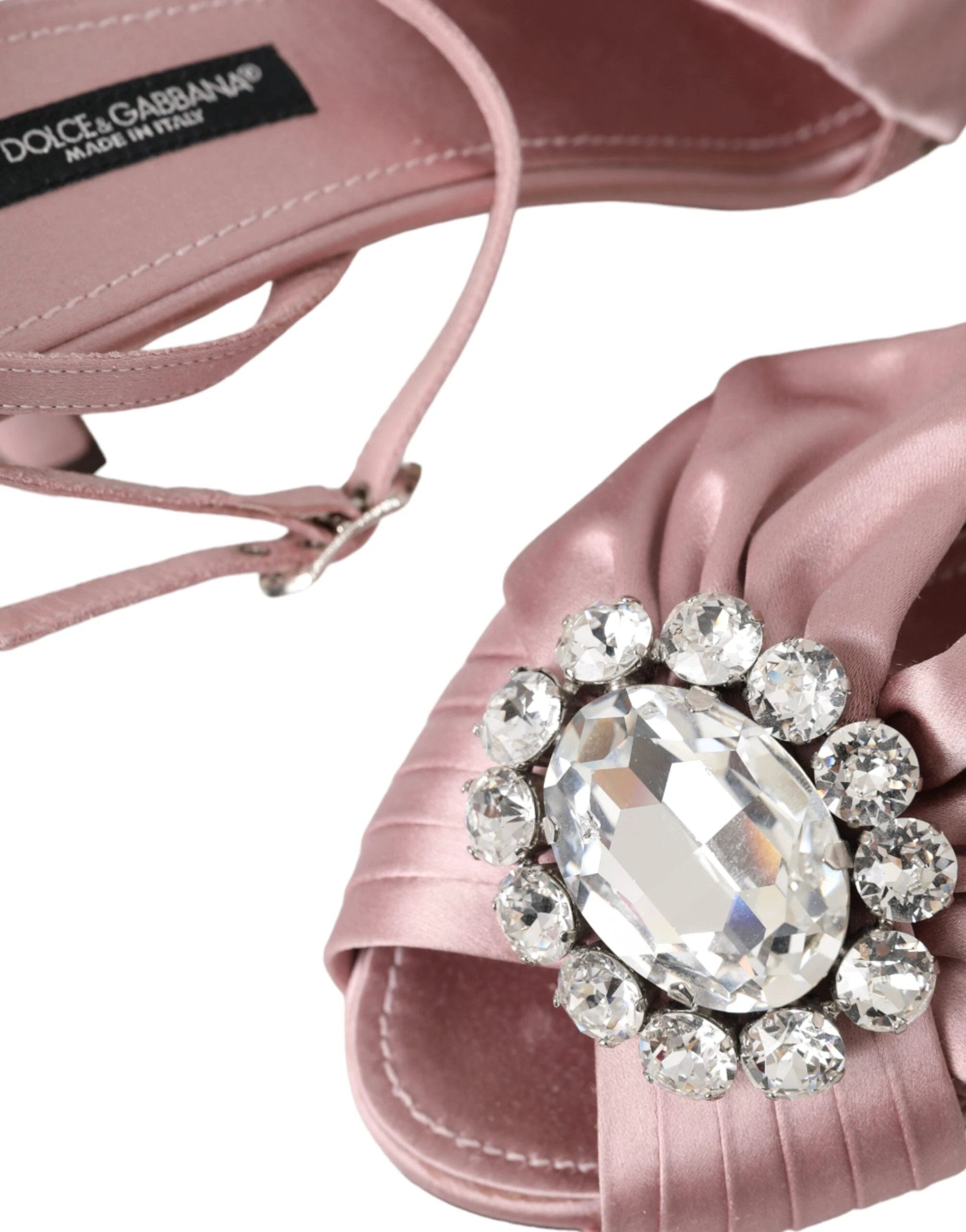 Dolce & Gabbana Pink Keira Crystal Heels Sandals Shoes by Dolce & Gabbana