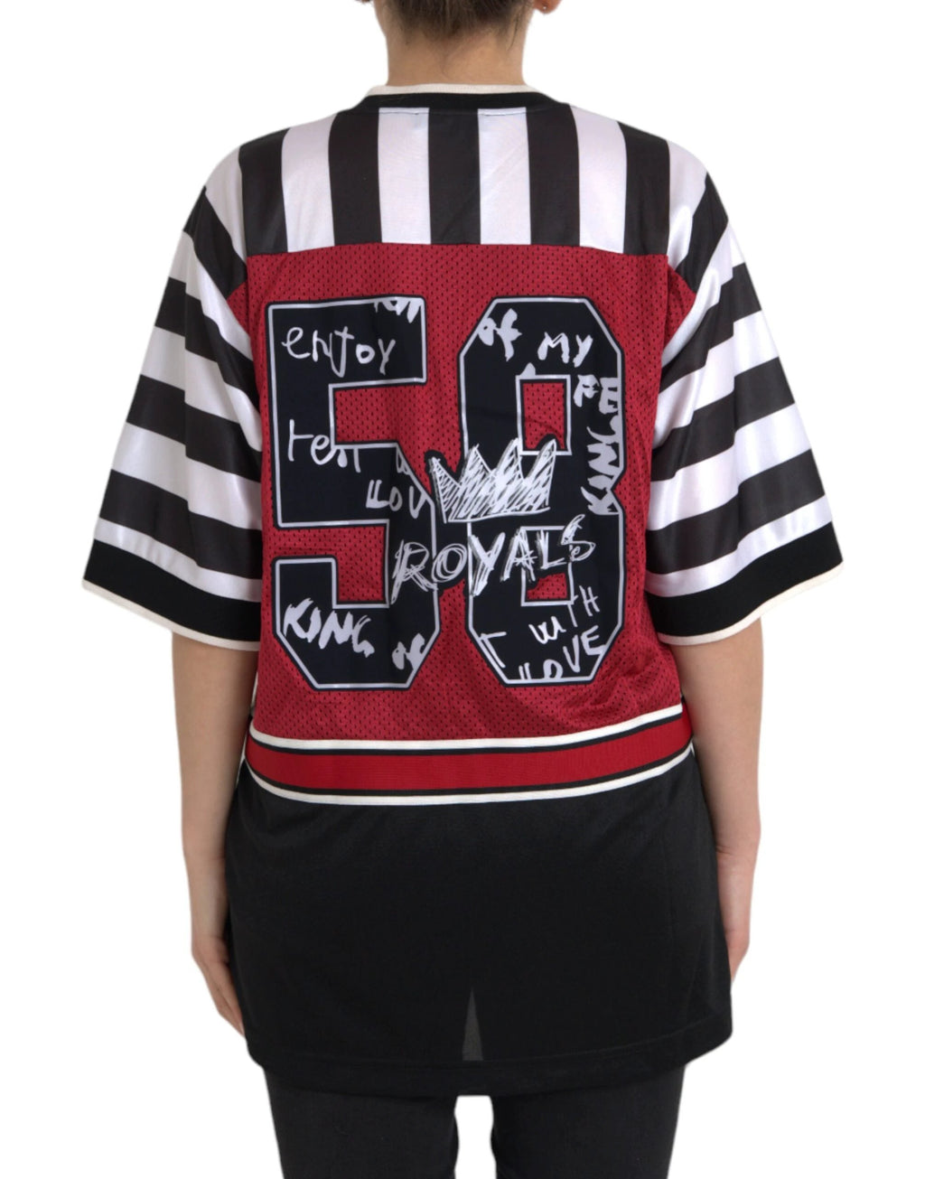 Dolce & Gabbana Multicolor Royals Panda Oversized T-shirt by Dolce & Gabbana