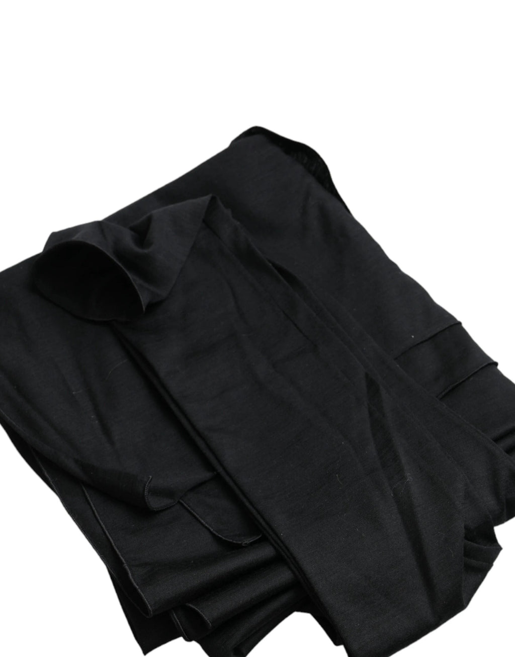 Dolce & Gabbana Black Wool Cutout Asymmetric Long Sleeve Top by Dolce & Gabbana