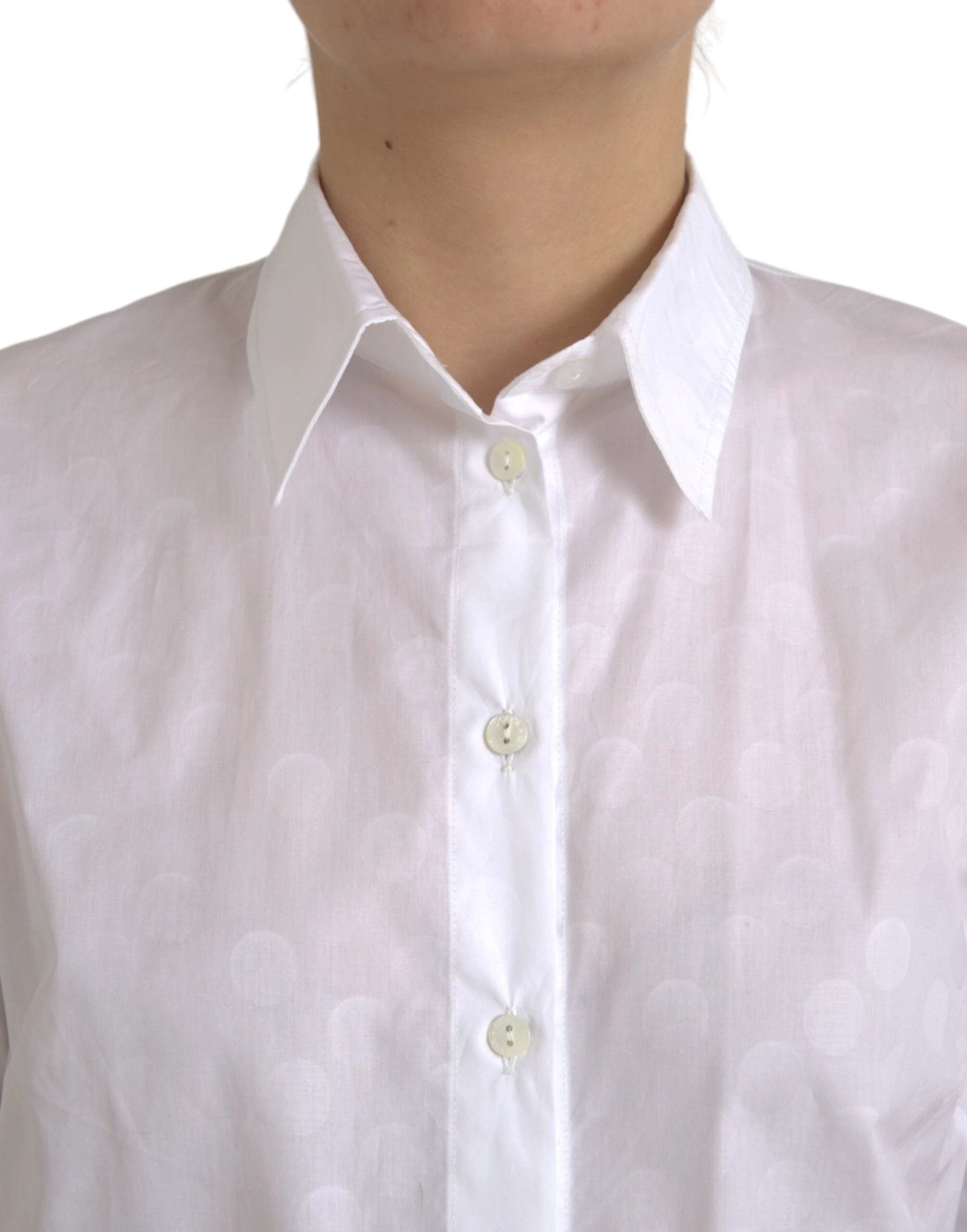 Dolce & Gabbana White Collared Short Sleeve Polo Shirt Top by Dolce & Gabbana