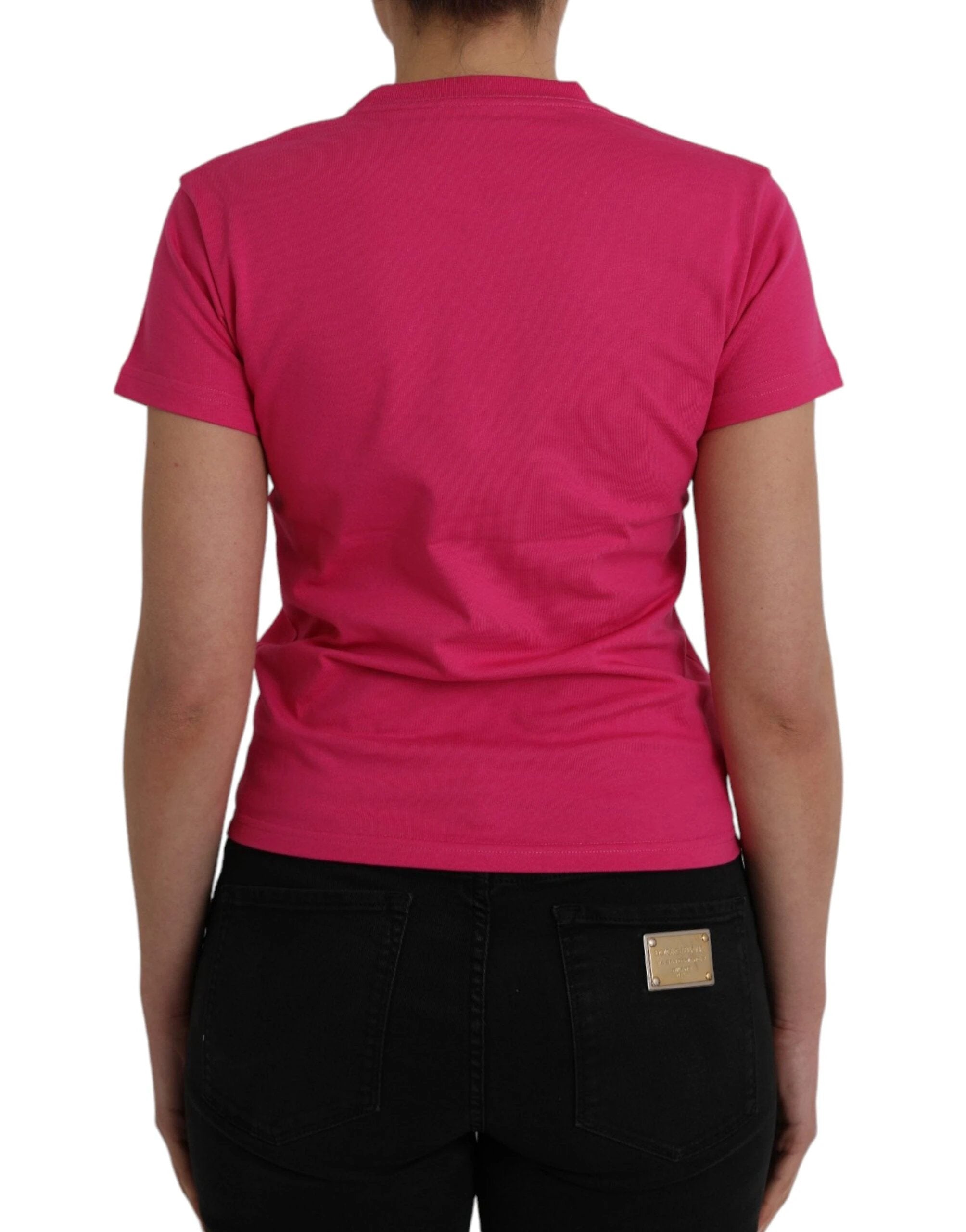 Balenciaga Pink Cotton Crew Neck Short Sleeves Tee T-shirt by Balenciaga