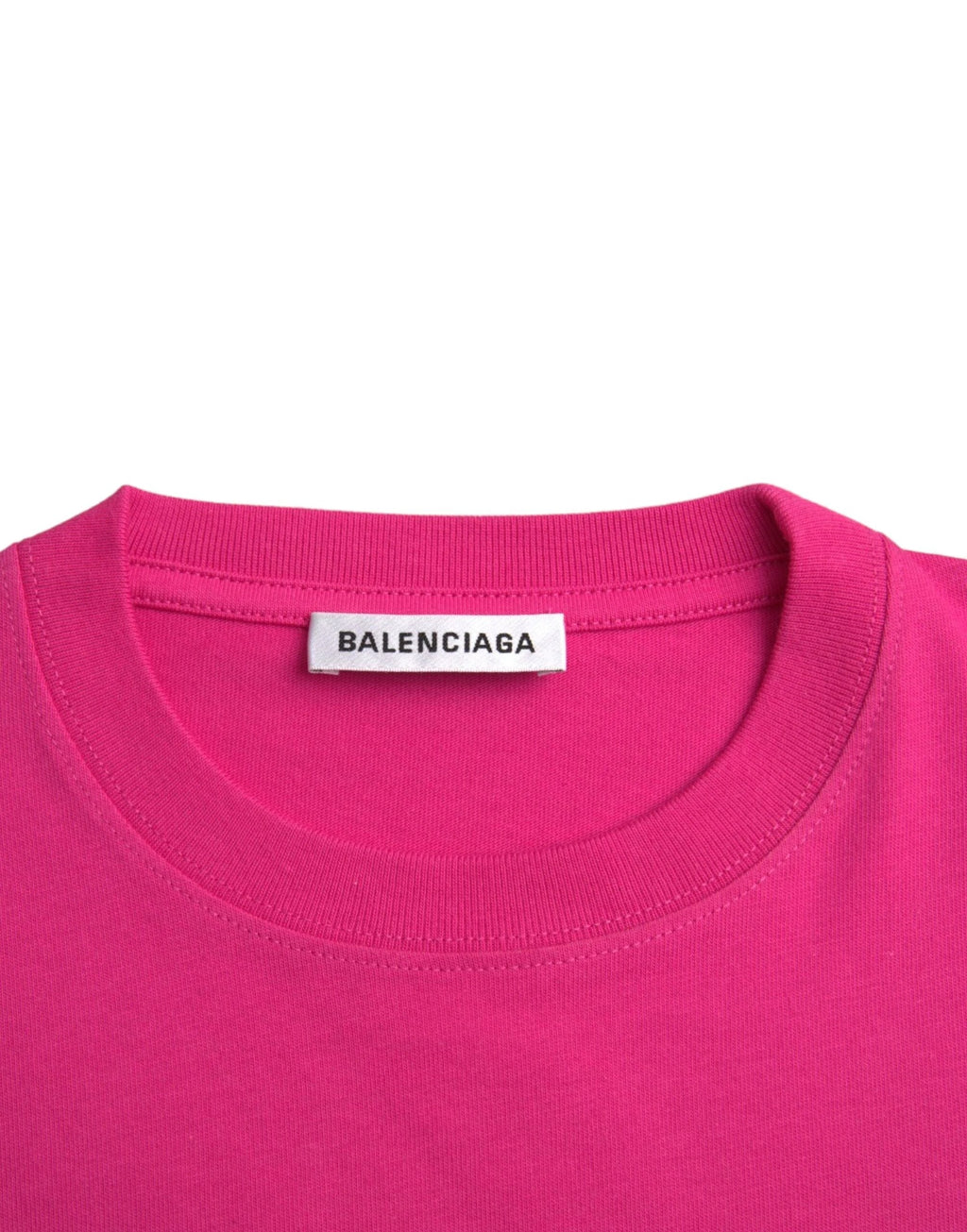 Balenciaga Pink Cotton Crew Neck Short Sleeves Tee T-shirt by Balenciaga