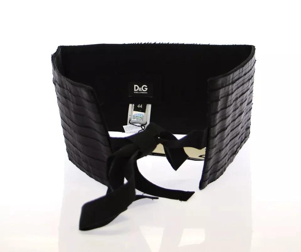 Dolce & Gabbana Black Silk Womens Waist Cummerbund by Dolce & Gabbana