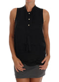 Blouse noire sans manches femme – Versace Jeans VJ viscose logo
