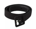Dolce & Gabbana Black Velvet Leather Logo Waist Buckle Belt by Dolce & Gabbana