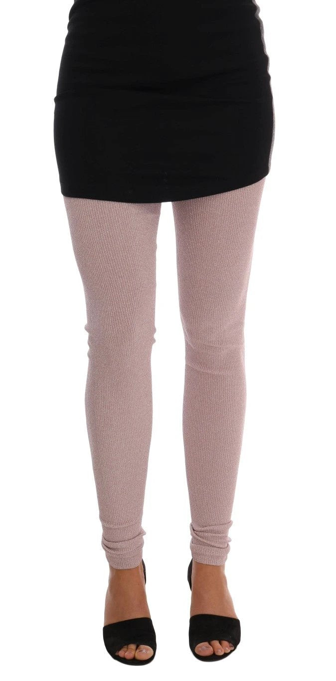 Dolce & Gabbana Pink Stretch Waist Tights Stockings by Dolce & Gabbana