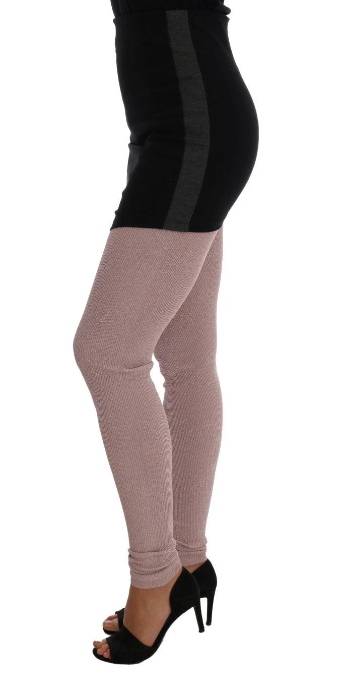 Dolce & Gabbana Pink Stretch Waist Tights Stockings by Dolce & Gabbana