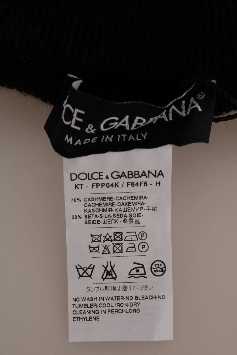 Dolce & Gabbana Black Cashmere Silk Stretch Tights Stockings by Dolce & Gabbana
