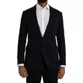 Dolce & Gabbana Blue Wool Notch Single Breasted Coat Blazer by Dolce & Gabbana