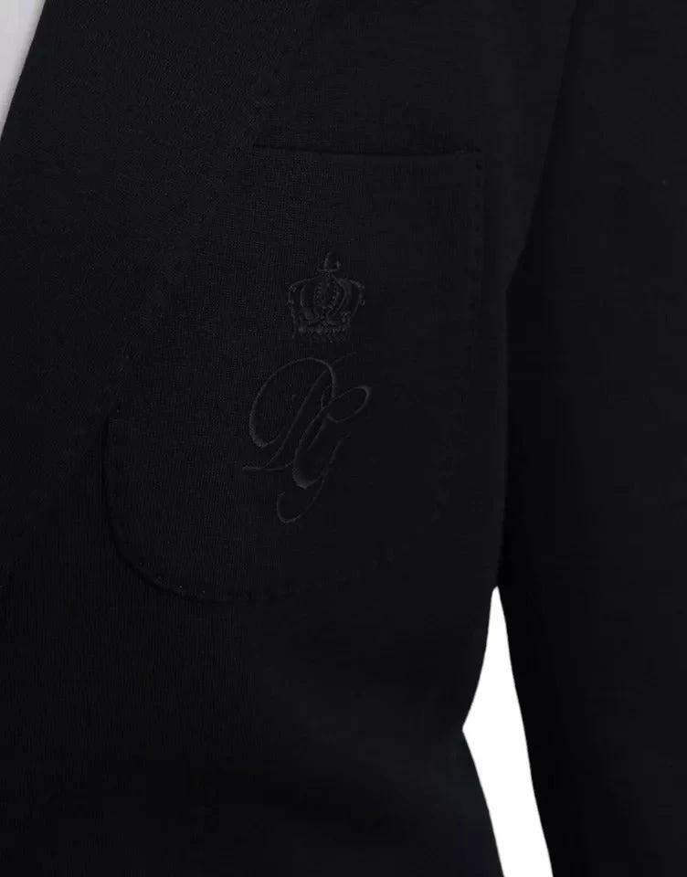 Dolce & Gabbana Blue Wool Notch Single Breasted Coat Blazer by Dolce & Gabbana