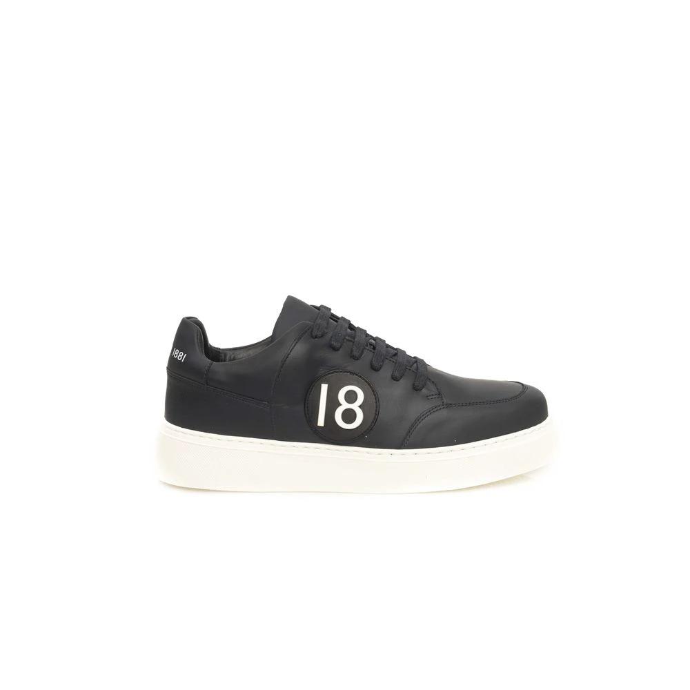 Baskets Cerruti 1881 en cuir de vache bleu pour hommes