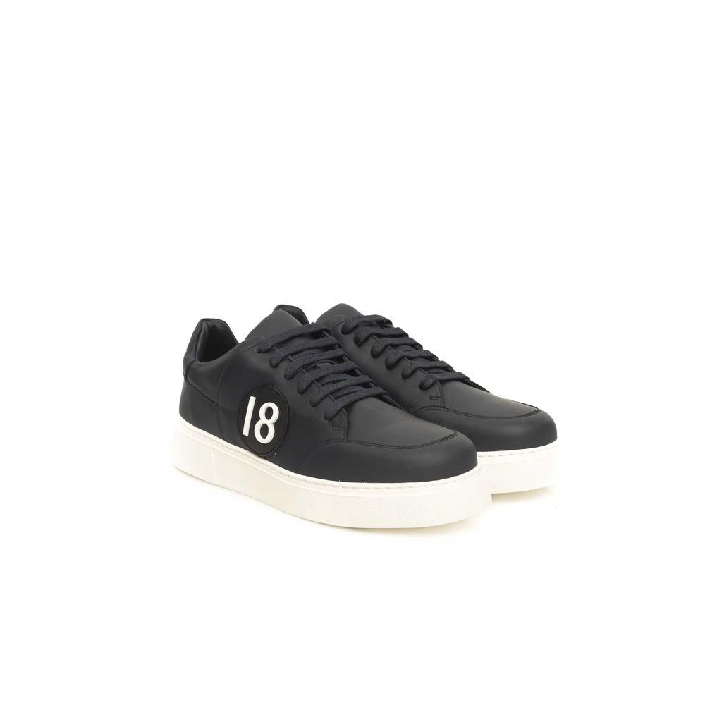 Baskets Cerruti 1881 en cuir de vache bleu pour hommes
