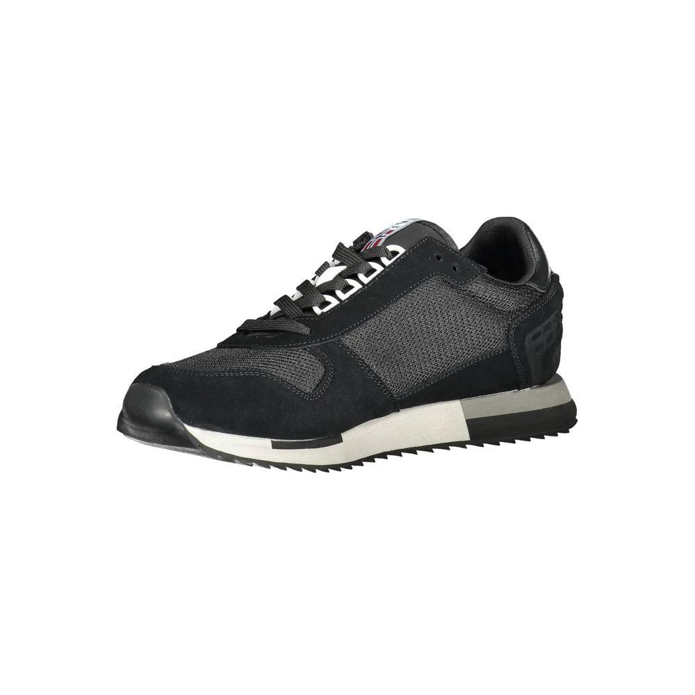 Napapijri Black Leather Men Sneaker by Napapijri