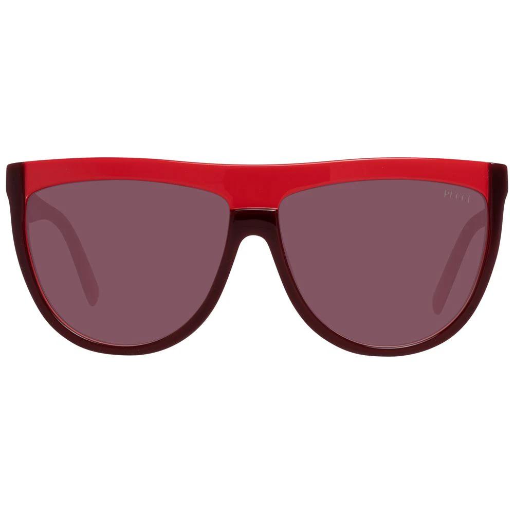 Emilio Pucci Burgundy Plastic Sunglasses