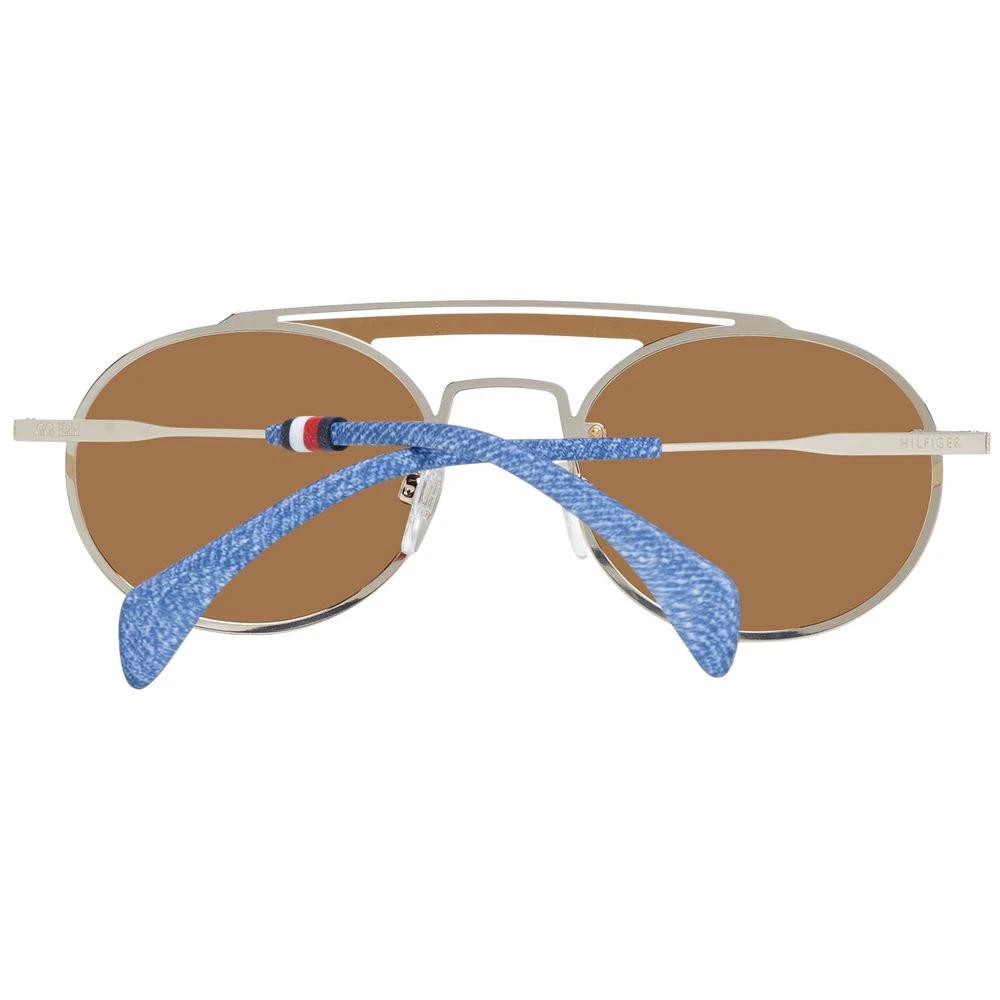 Lunettes de soleil Tommy Hilfiger en métal doré et plastique