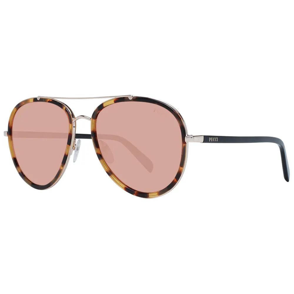 Lunettes de soleil Emilio Pucci en métal marron