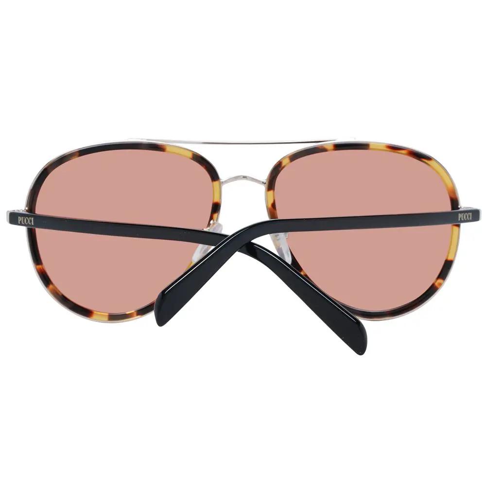 Lunettes de soleil Emilio Pucci en métal marron