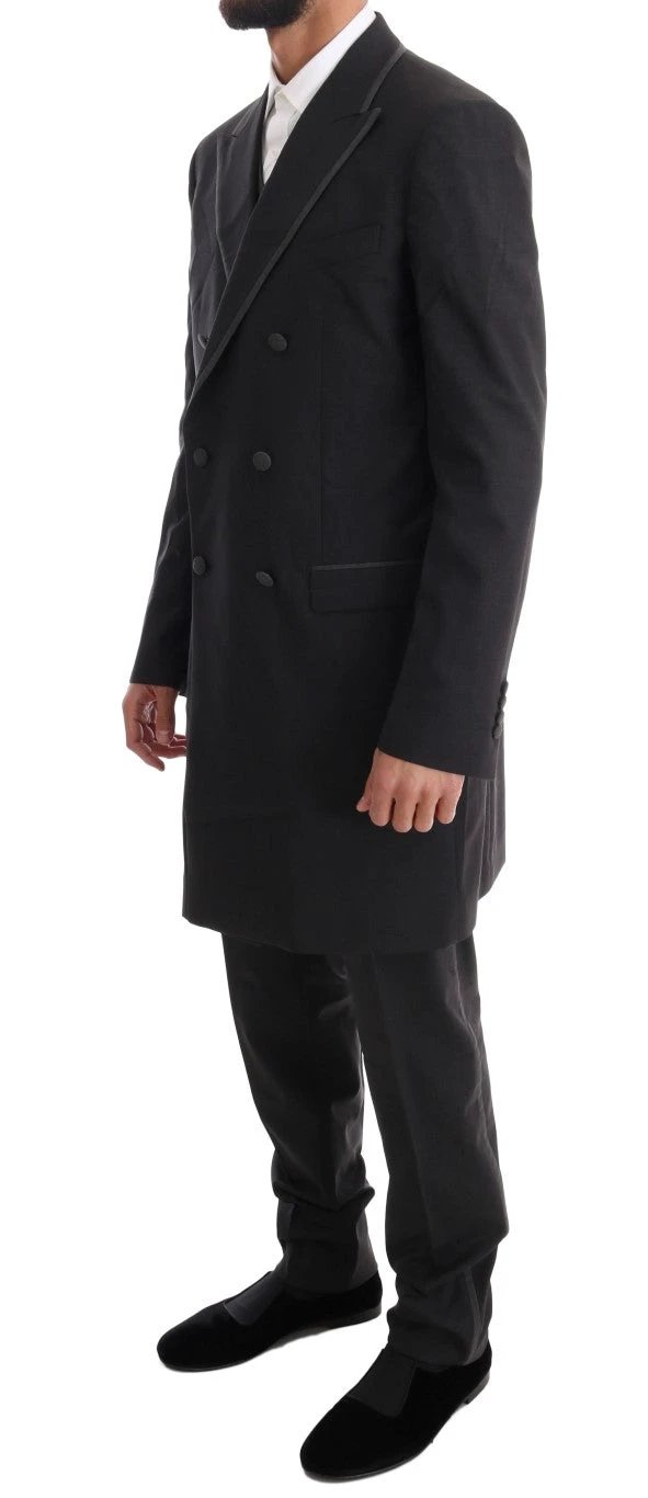 Dolce & Gabbana Gray Wool Stretch 3 Piece Two Button Suit by Dolce & Gabbana