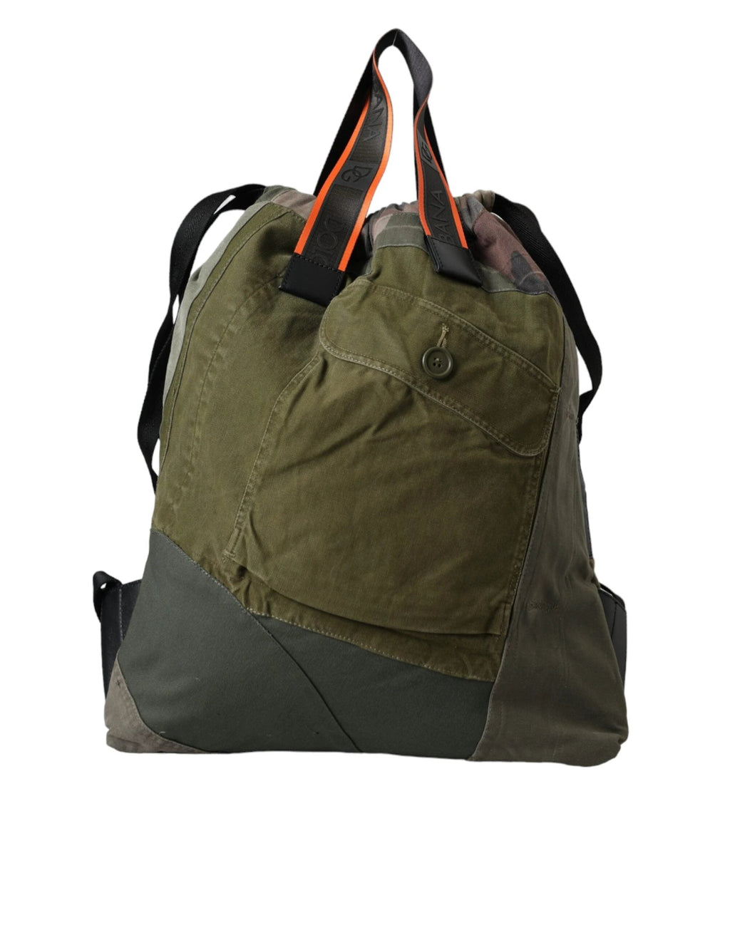 Dolce & Gabbana Military Green Patchwork Rucksack Backpack Bag by Dolce & Gabbana
