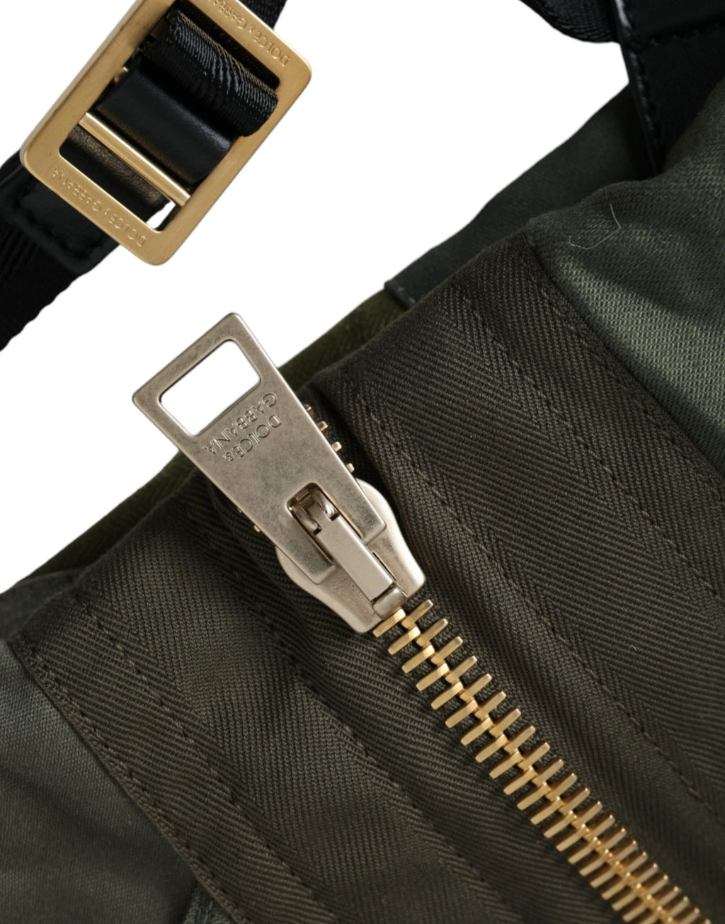 Dolce & Gabbana Military Green Patchwork Rucksack Backpack Bag by Dolce & Gabbana