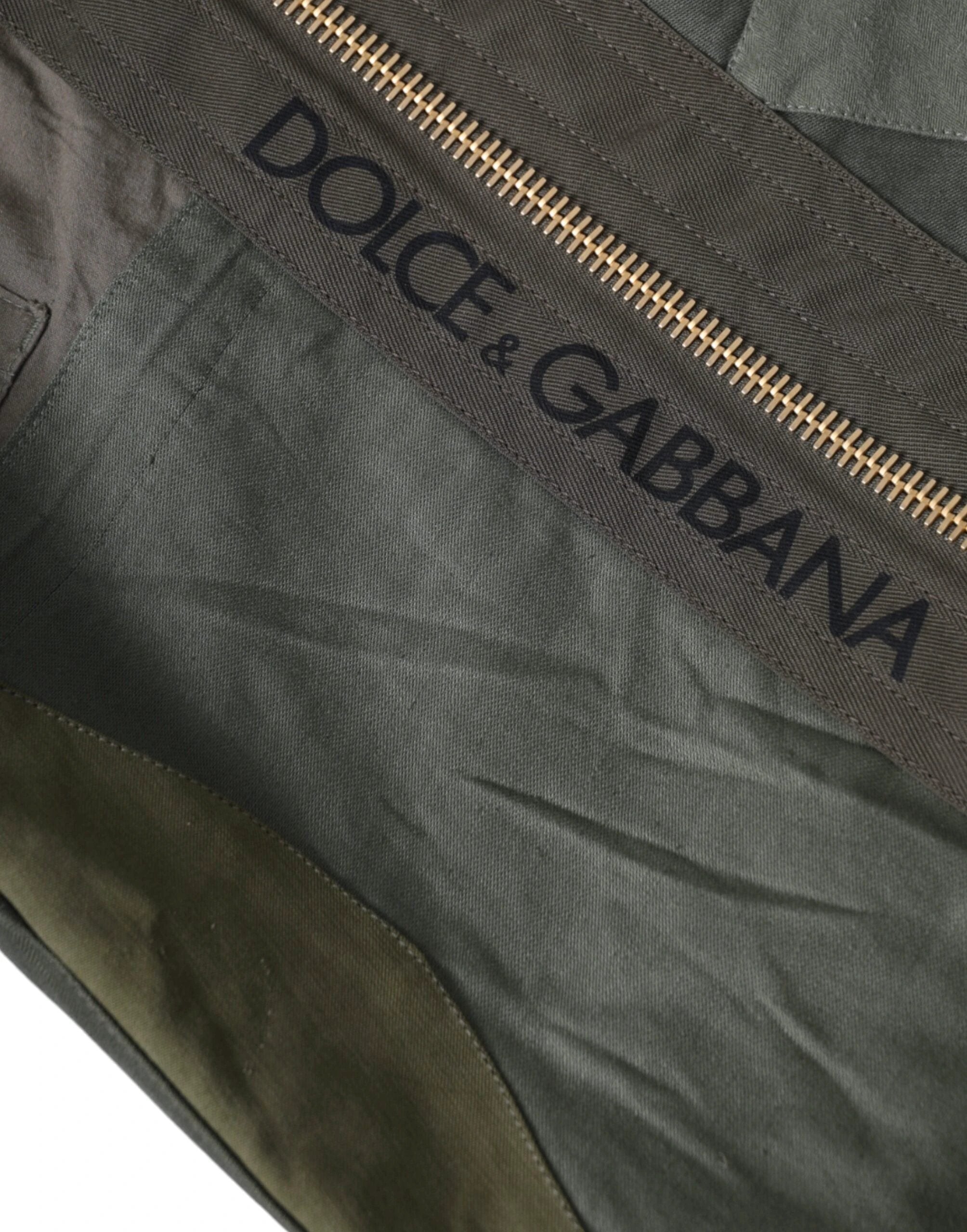 Dolce & Gabbana Military Green Patchwork Rucksack Backpack Bag by Dolce & Gabbana